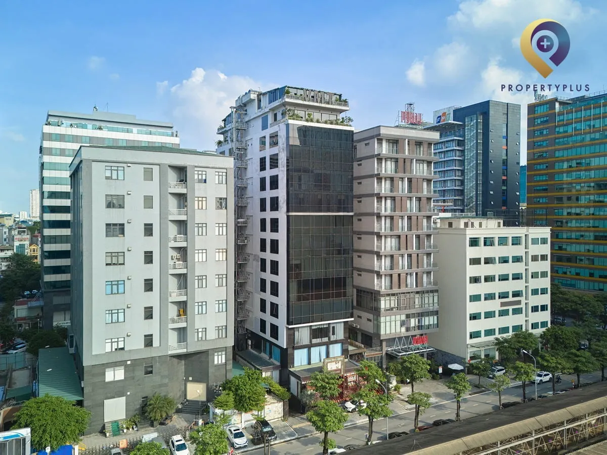 Toàn cảnh tòa nhà VMT Building nhìn từ trên cao.